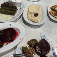 Some of the vegan dishes at Taverna Ouzaki in Rhodes