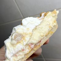 Vegan profiterole with "butter cream" and berries at 2022_bak in Yerevan