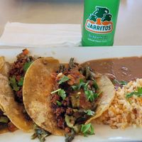 Veggie tacos with soyrizo at El Rincon Restaurant in San Ysidro