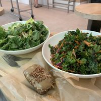 Caesar salad, kale salad and a pecan treat  at Goodsugar in New York City