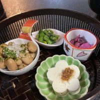 Breakfast tray close-up  at Kakurimbo in Minobu