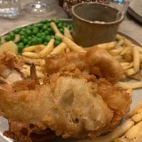 Banana blossom fish & chips  at Forgan's in St Andrews