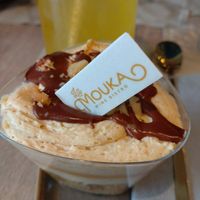 "snickers" dessert at La Mouka in Prague