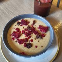 Chestnut porridge at La Mouka in Prague