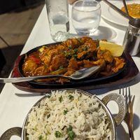 Vegan Massala and jeera rice at Taj Palace - Mogan Mall in Gran Canaria