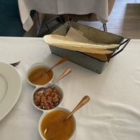 Papadum with chutney selection   at Taj Palace - Mogan Mall in Gran Canaria