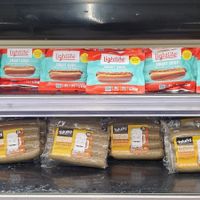 Vegan sausages (more in the freezer section and veggie section) at Graceway IGA in Providenciales