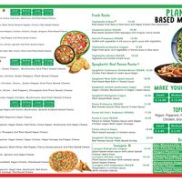 Vegan menu January 2024  at Friend's Pizza & Pasta in Calgary