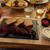 Lukanka sausage with a tofu mayonnaise at Sunmoon - Septemvri in Sofia