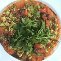 vegan tofu pizza at Sunmoon - Septemvri in Sofia