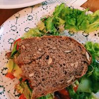 Sandwich Morocco and Avocado Salad  at Sunmoon - Septemvri in Sofia