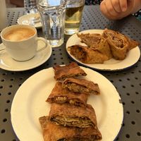 Appel Strudel and spinach mushroom banitsa   at Sunmoon - Septemvri in Sofia