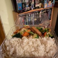 Rice w/Mixed Veggies (via Delivery); More Tofu Please!😅  at Pho An Hoa in San Leandro