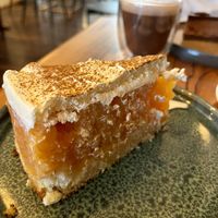 Apfel-Frucht-Torte mit etwas Sekt im Gelee (sehr lecker!)  at portal cafe in Uberlingen