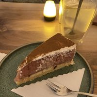 Apple-Orange cake and ginger tea  at Portal Cafe in Uberlingen