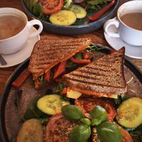 Cozy and artsy all vegan café at Portal Cafe in Uberlingen