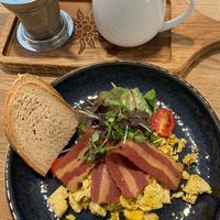 Scrambled Tofu + Vegan Bacon  at Café Zaunkönig  in Dachau