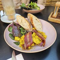 Scrambled tofu with "bacon" at Café Zaunkönig  in Dachau