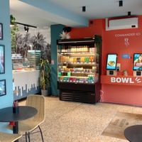 Drink selection, interior at Island Poké in Nantes