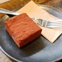 Vegan brownie. at Origin Coffee in North West London
