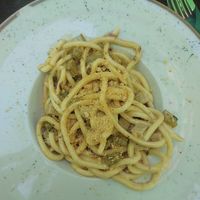 Pasta Carbonara mit Spargel at L'Incontro in Karlsruhe