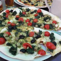 vegan pizza greco at L'Incontro in Karlsruhe
