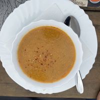 Red lentil soup  at Bosnia Traditional Food in Visoko