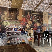 Inside restaurant   at Bibikhanum Teahouse in Samarkand