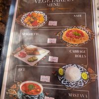 Menu photo - did not ask if vegan at Bibikhanum Teahouse in Samarkand