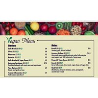 Vegan menu. at Ciao Roma  in Edinburgh