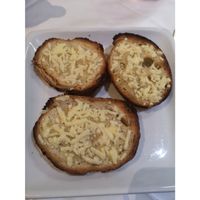 Garlic bread with Vegan cheese. at Ciao Roma  in Edinburgh