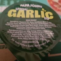 Garlic dip (vg) at Papa John's in South Shields