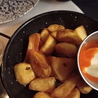 Pataras bravas NOTE aïoli not vegan! Ask without at Casa Vani in Valencia