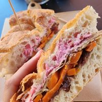 Seitan sandwich from the menu (10€) at La Bottiglia in Venice