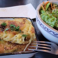 Dibbelabbes und Gartenalat als Tapas at Hilde & Heinz in Saarbrucken