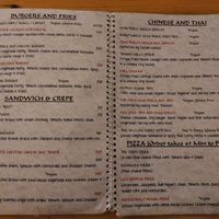 Menu at Beatles Cafe in Rishikesh
