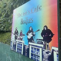   at Beatles Cafe in Rishikesh