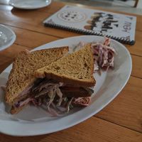 Vegan sandwhich at Beatles Cafe in Rishikesh