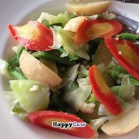 Delicious plain steamed vegetables... yummy!!! at Beatles Cafe in Rishikesh