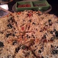 Vegan pizza 'JoJo' 220 rupees. at Beatles Cafe in Rishikesh