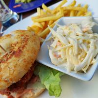 Vegan burger with coleslaw. at Stragula in Munich