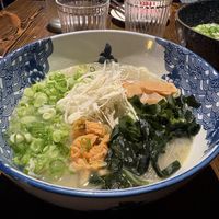 VGF Ramen with extra scallions. Pay extra for the yuzu and ginger side spices. The yuzu in particular so good!   at Tanma Ramen in Kingston