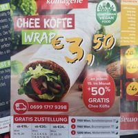 Menu at Komagene in Vienna