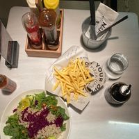 Salad and Peppered French Fries, yummy ☺️😍  at Nappo in Istanbul