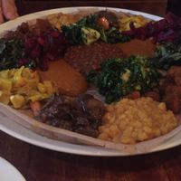 feast for two at Bunna Cafe in Brooklyn