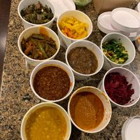 Look at all these lil containers just for meeeeee at Bunna Cafe in Brooklyn