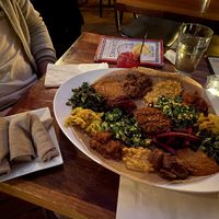 feast for two at Bunna Cafe in Brooklyn