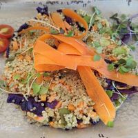 Quinoa salade with sweet potato and avocado at La Salada del Tamariu in Tamariu