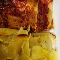 With potato and with tomato at Alice Pizza in Rome