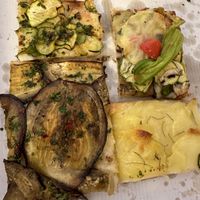 Courgette, potato, aubergine and mixed veg “ortolana” pizza  at Alice Pizza in Rome